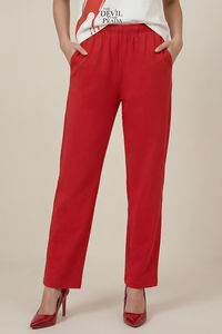 Zivame Devil Wears Prada Knit Cotton Loungewear Set - Flame Scarlet — thumbnail 6